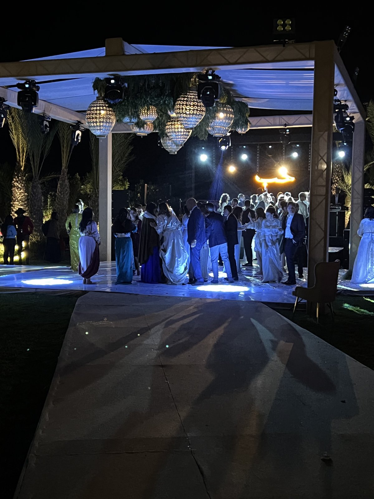 Trône oriental de la mariée à Casablanca